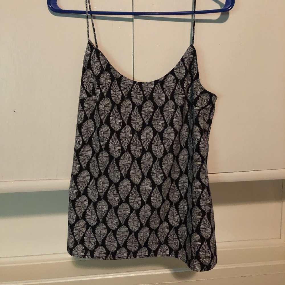 Merona Black Leaf Tank Top